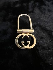 Vintage GUCCI Gold GG Key Ring.