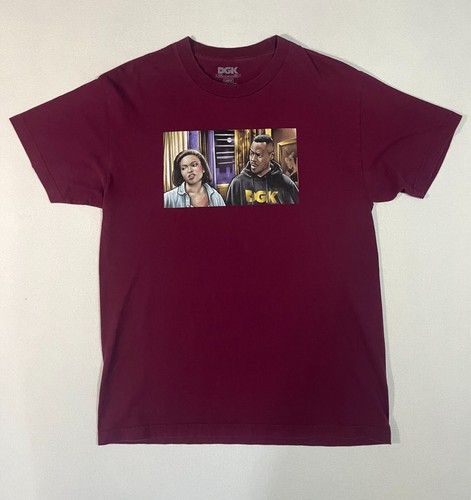 DGK Dirty Ghetto Kids Martin Gina Skateboarding Streetwear Maroon T Shirt Size L - Picture 2 of 6