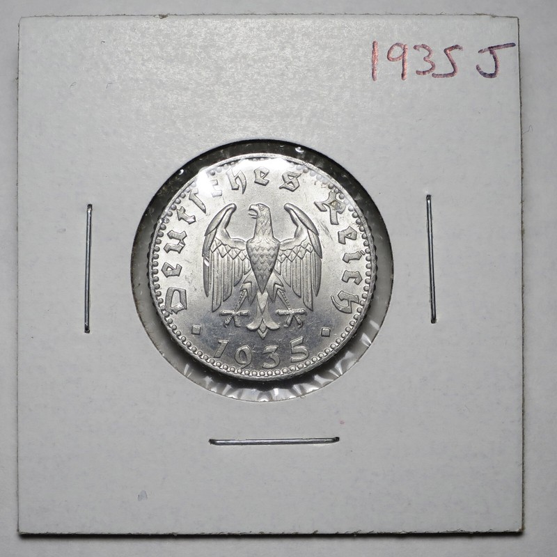 Germany 1935 J 50 Reichspfennig, KM#87 Unc Details