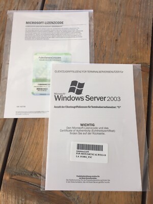 5er User CALs für Microsoft Windows 2003 TerminalServer mit MwSt Rechnung