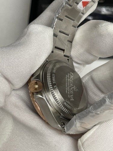 Oceaneva Men's Deep Marine Explorer III WR 3000M Rose Gold Watch New Automatic - Picture 13 of 22
