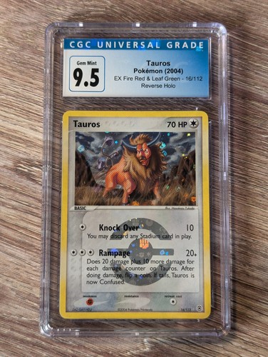 2004 Pokemon Ex Fire rot & blattgrün Tauros Rev Holo #16 CGC Edelstein neuwertig 9,5/10