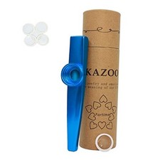Blue Exquisite Aluminum Alloy Kazoo With 5 Kazoo Flute Diaphragms And A blue