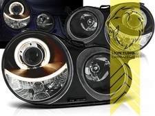 DEPO Angel Eyes Scheinwerfer für VW Polo 9N schwarz
