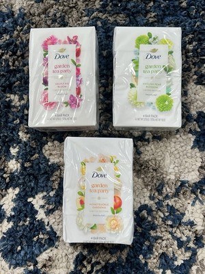 limited-edition Dove Garden Tea Party beauty bar 4-packs Lot Of 3
