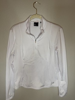 Spyder Active 1/4 Zip Base Layer Jacket White Women s Size Medium Activewear