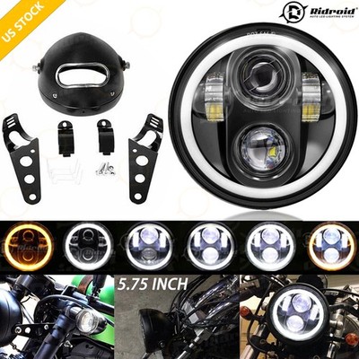 5.75''inch LED Headlight+Housing Bucket For Honda Shadow VT 600 750 1100 VTX 1300