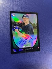 Jeremy Hellickson 2011 Bowman Chrome Refractor RC Auto /500 #199 Tampa Bay Rays