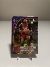 2024-25 Bowman University Chrome #19 Derik Queen Rookie Purple Lava Refractor