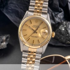 Rolex Datejust 36 Oyster Stahl Gold Automatik...