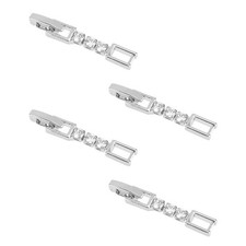 4Pcs Silver Bracelet Extender Clasp Fold Over Clasp Plated Jewelry Fold Over ...