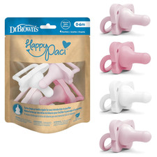 Dr. Brown'S Happypaci 100 Silicone Baby Pacifier, Contoured One-Piece Design, L