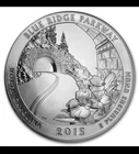 2015 5 oz Silver ATB Blue Ridge Parkway Coin .999 Pure ~ in OGP With COA