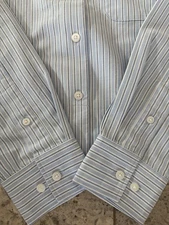 UNIQLO JW Anderson Oxford Boxy Shirt Cropped Blue Stripe NWT 