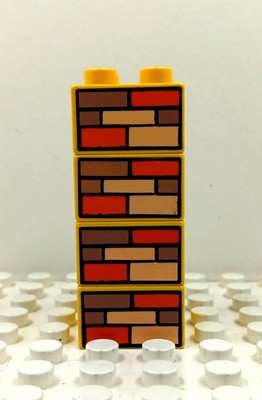Lego Duplo Printed Bricks Bob the Builder Construction Bricks 2x2 (4) yellow