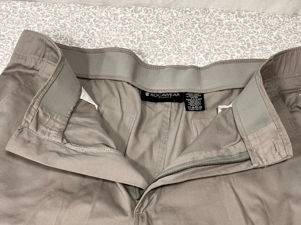 Pantalones Cortos Rocawear Clásicos Carga Para Hombre 46 Gris Caqui Calce Relajado Ropa de Calle Foto 4 de 4