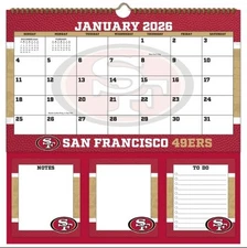 San Francisco 49ers 2026 Memomate Spiral Calendar 2025 by Turner Sports