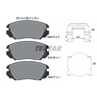 Textar 2441501 Bremsbelagsatz Scheibenbremse Vorderachse FüR Vauxhall Chevrolet