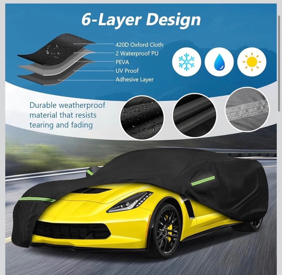 Cubierta de coche impermeable para C7 Corvette Stingray - protector para todo tipo de clima 2014-2019  Foto 2 de 3