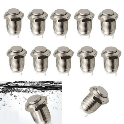 Effizientes Design 10er Pack wasserabweisende Metalldrucktasten für den kontrol