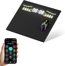 RGB LED Gaming Mouse Pad with App Control  Custom Animations, 14.8" Black