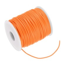 54.7 Yards Hollow Pipe Tubing Rubber Cord Knitting Barber Cord Light Orange,