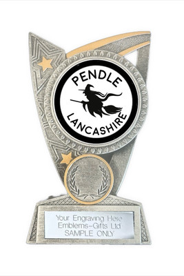 Pendle Lancashire Award (TR9) 125mm Resin Trophy Engraved Free