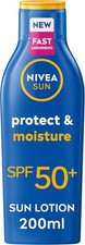NIVEA SUN Protect & Moisture Sun Lotion SPF 50+ (200 ml), Suncream with Vitamin 58.15 per litre