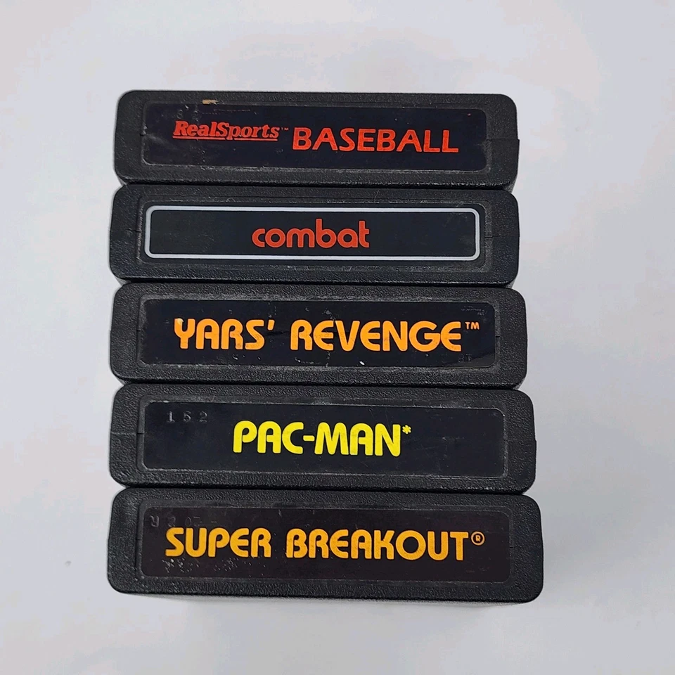 Lot of 5 Atari 2600 Games (Pac-Man, Breakout, Yars Revenge..etc) Authentic - Image 3 of 3