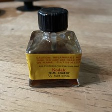 Vintage Kodak Film Cement Bottle - 1/2 oz Less Than 1/2 Full