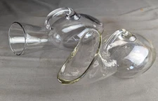 Vintage Glass Male AND Female Urinals 16 0z Capacity Etched His and Hers