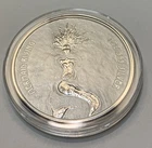 2018 FIJI , MERMAID RISING 1oz Silver Coin In Capsule