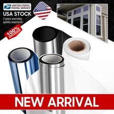 Reflective 20 Solar Mirror Window Film One Way Privacy Glass Sticky Tint