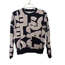 Men's Lacoste Pullover Crewneck All Over Print Classic Fit Navy Sweatshirt Small