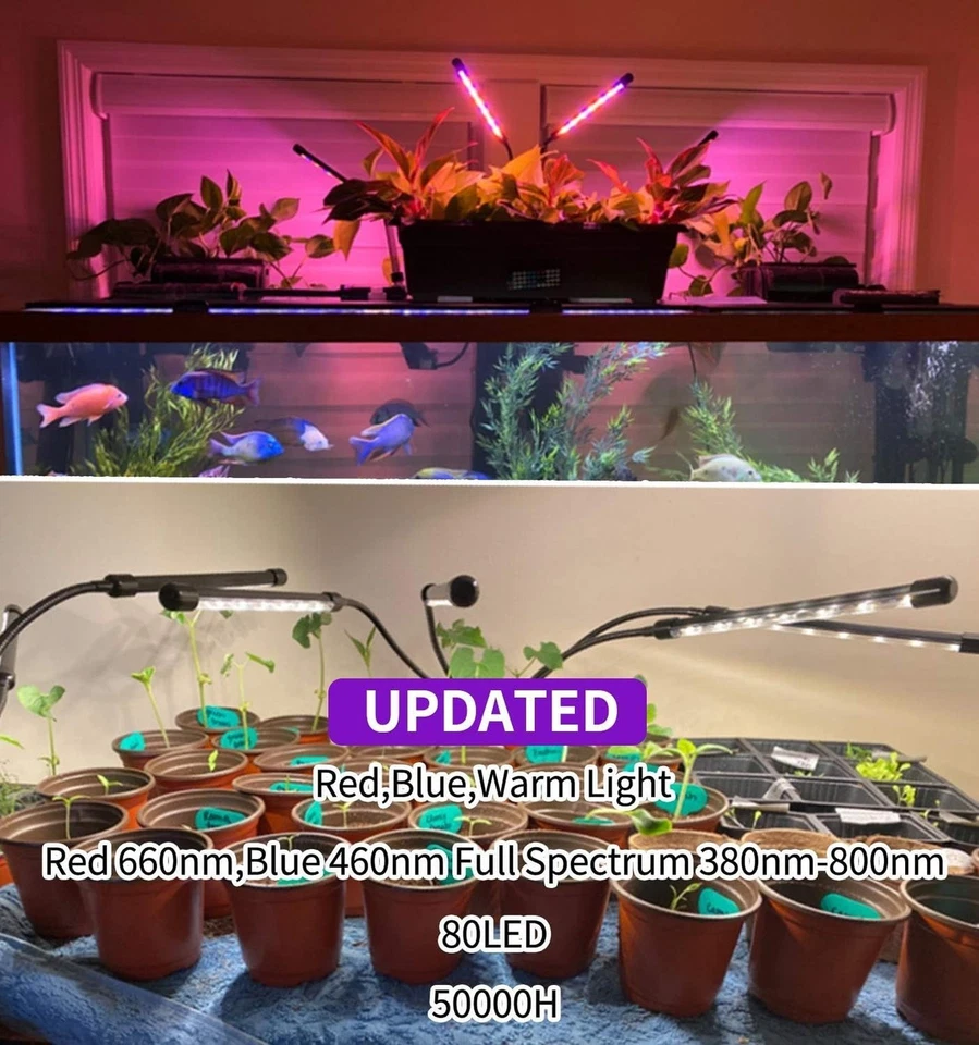 Grow Light for Indoor Plants - Upgraded Version 80 LED Lamps with Full Spectr... - Image 4 of 4