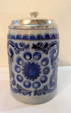 Westerwald Bierkrug Rein Merkelbach Höhr-Grenzhausen 0,5L Zinndeckel