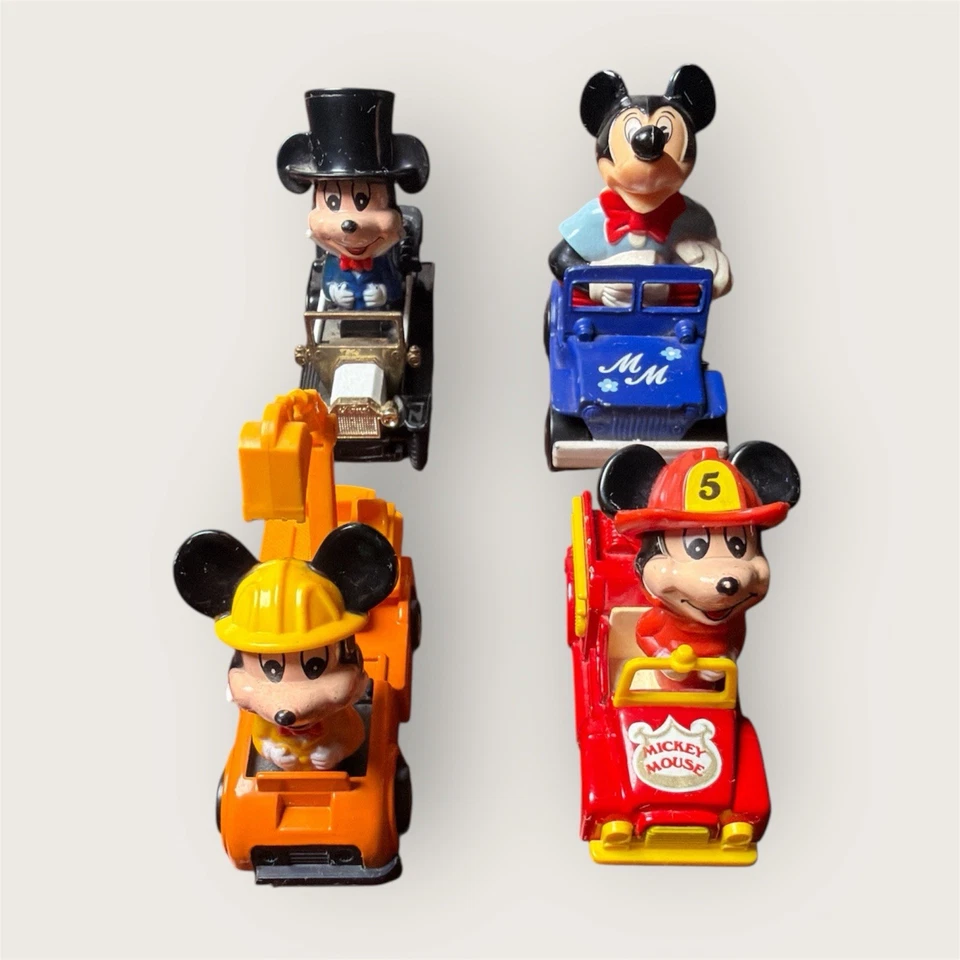 Vintage Konvolut 4 Matchbox und TOMY Diecast Mickey Mouse Spielzeugautos Disney 70er 80er - Bild 3 von 4