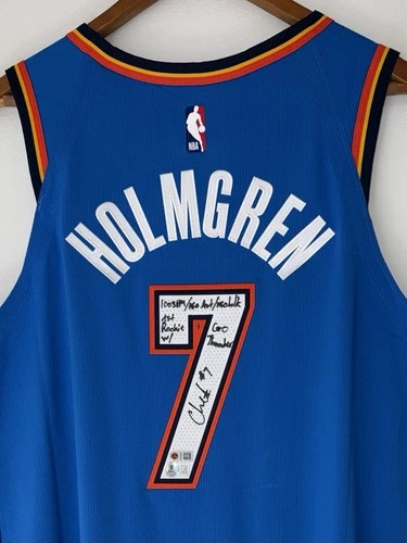 Chet Holmgren Signed Thunder Nike ADV NBA Authentic Jersey BAS (USASM LE #9/25)