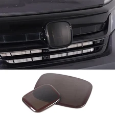 Front Grille Rear Tailgate Emblem Cover Compatible- Black, Orange