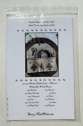 New Stacy Nash Designs SARAH'S SEWING BAG Cross Stitch Pattern Chart - Picture 3 of 3