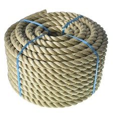 3/4 Inch  100 Feet PP Manila Rope 3 Strand Twisted Wear Resistant Rope New