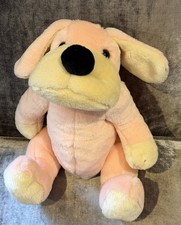 FAO SCHWARZ TAN JOINTED Pink PUPPY DOG 15" Plush STUFFED ANIMAL Toy