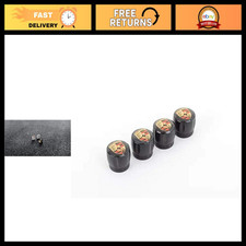 Black Aluminum Valve Stem Caps For Cars - Durable Stylish Tire Accessories