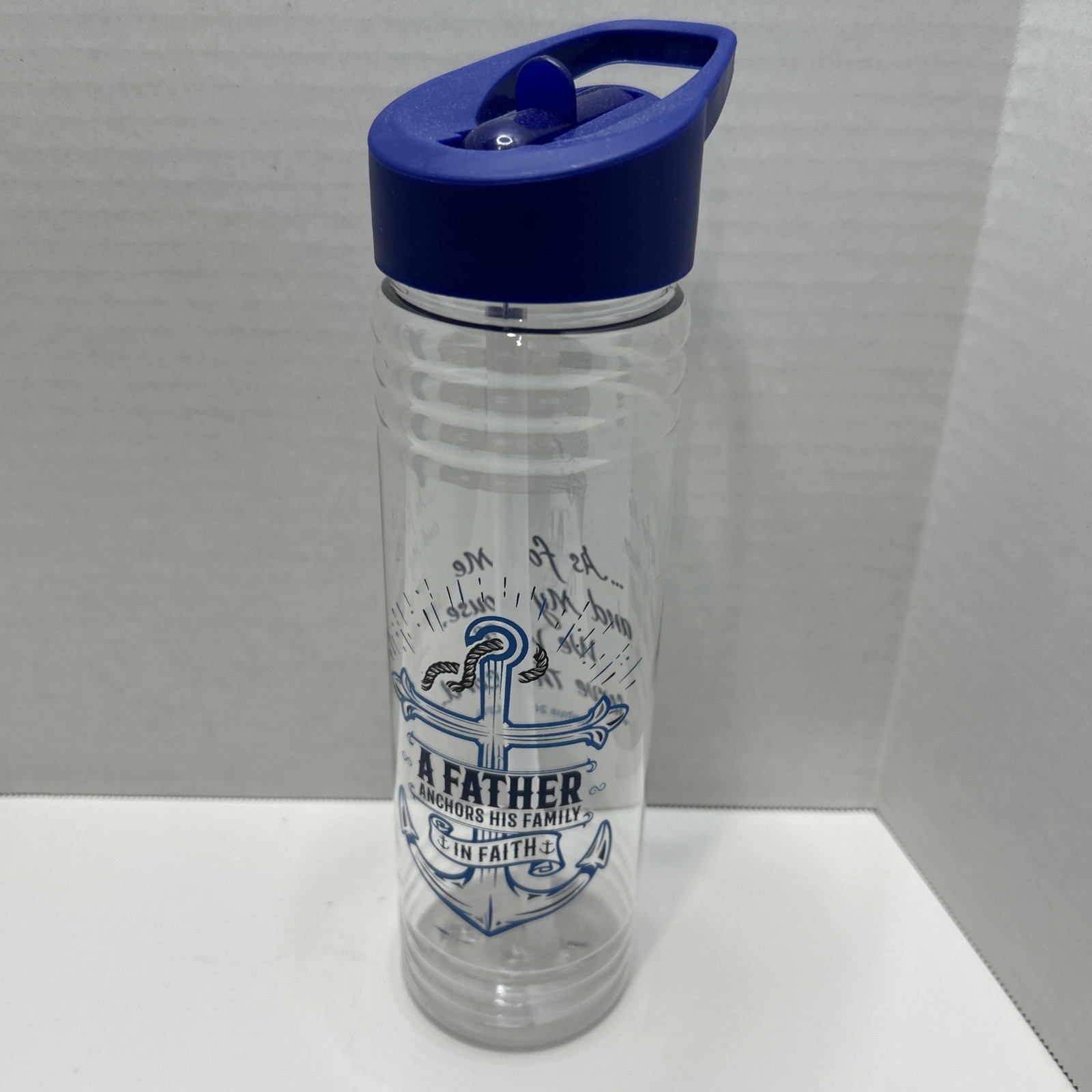 24 Fl Oz  &ldquo;a Father Anchors His Family In Faith&rdquo; 10&rdquo;x3&rdquo;