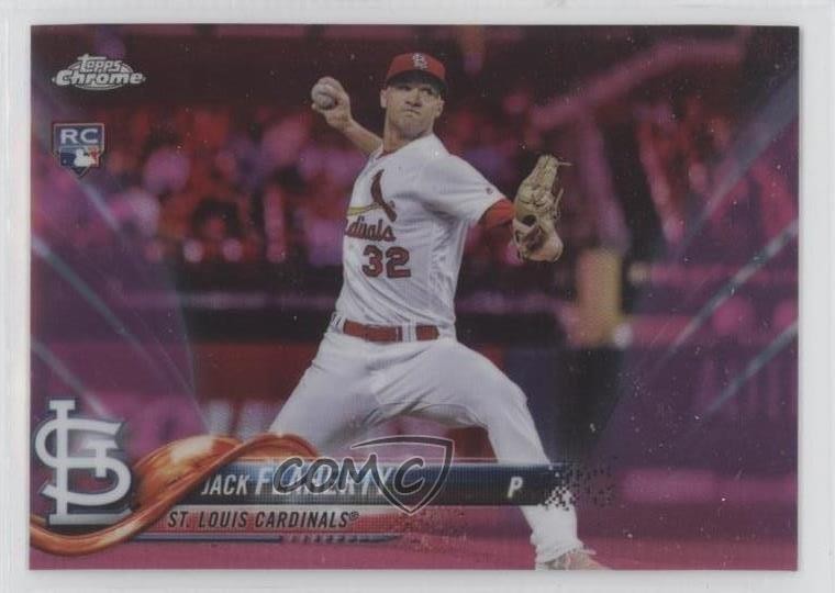 2018 Topps Chrome Pink Refractor Jack Flaherty #4 3d7