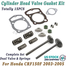 For 2003-05 Honda CRF150F Cylinder Head Intake Exhaust Valves Gasket Seal Kit US