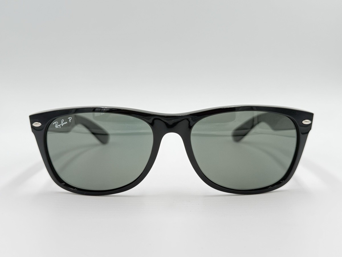 RAY BAN RB2132 901/58 58mm NEW WAYFARER Black; Green POLARIZED