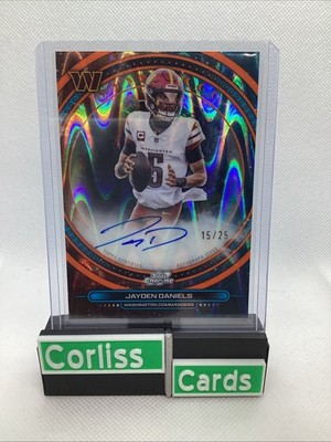 2025 TOPPS COSMIC CHROME Jayden Daniels Orange Equinox AUTO /25