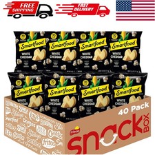 Smart Food White Cheddar Popcorn   40 x 0.625 Oz Bags, Air Popped  Delicious