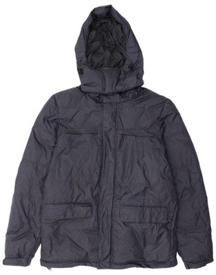 ASPESI wattierte Herrenjacke mit Kapuze UK 36 Small dunkelblau Polyamid LY01